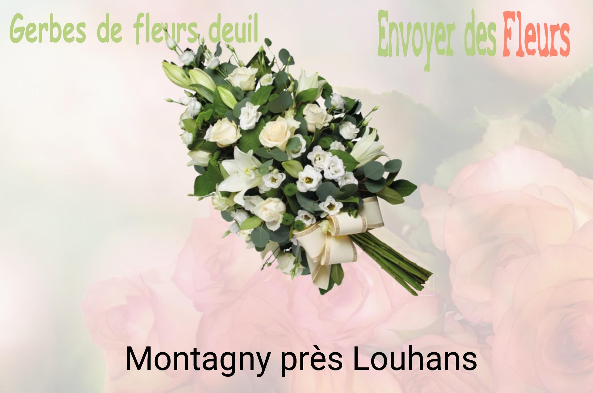 Gerbe de fleurs de deuil livrée à Montagny-près-Louhans